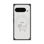 プレミアムスクエアケース with Pixelsnap［ 蝶ネクタイねこ - White ］