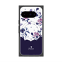プレミアムスクエアケース with Pixelsnap［ ツインドットフラワー - Navy ］