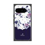 プレミアムスクエアケース with Pixelsnap［ ツインドットフラワー - Navy ］