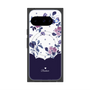プレミアムスクエアケース with Pixelsnap［ ツインドットフラワー - Navy ］