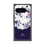 プレミアムスクエアケース with Pixelsnap［ ツインドットフラワー - Navy ］