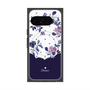 プレミアムスクエアケース with Pixelsnap［ ツインドットフラワー - Navy ］