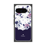 プレミアムスクエアケース with Pixelsnap［ ツインドットフラワー - Navy ］