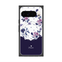 プレミアムスクエアケース with Pixelsnap［ ツインドットフラワー - Navy ］