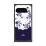 プレミアムスクエアケース with Pixelsnap［ ツインドットフラワー - Navy ］