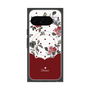 プレミアムスクエアケース with Pixelsnap［ ツインドットフラワー - Red ］