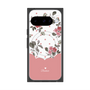 プレミアムスクエアケース with Pixelsnap［ ツインドットフラワー - Pink ］