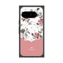 プレミアムスクエアケース with Pixelsnap［ ツインドットフラワー - Pink ］