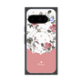 プレミアムスクエアケース with Pixelsnap［ ツインドットフラワー - Pink ］