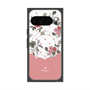 プレミアムスクエアケース with Pixelsnap［ ツインドットフラワー - Pink ］