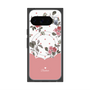 プレミアムスクエアケース with Pixelsnap［ ツインドットフラワー - Pink ］