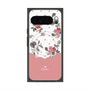 プレミアムスクエアケース with Pixelsnap［ ツインドットフラワー - Pink ］