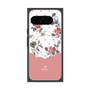 プレミアムスクエアケース with Pixelsnap［ ツインドットフラワー - Pink ］