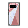 プレミアムスクエアケース with Pixelsnap［ マーブルトライアングルパレット - Pink ］
