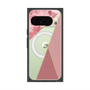 プレミアムスクエアケース with Pixelsnap［ マーブルトライアングルパレット - Pink ］