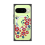 プレミアムスクエアケース with Pixelsnap［ 北欧フラワーバード ］