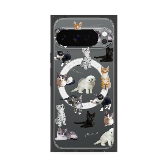 プレミアムスクエアケース with Pixelsnap［ キャットコレクション ］