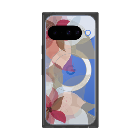 プレミアムスクエアケース with Pixelsnap［ シフォンフラワー ］