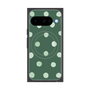 プレミアムスクエアケース with Pixelsnap［ 水彩ドット・レトロカラー - Green ］