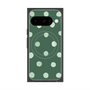 プレミアムスクエアケース with Pixelsnap［ 水彩ドット・レトロカラー - Green ］