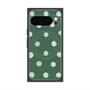プレミアムスクエアケース with Pixelsnap［ 水彩ドット・レトロカラー - Green ］