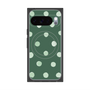 プレミアムスクエアケース with Pixelsnap［ 水彩ドット・レトロカラー - Green ］