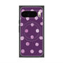 プレミアムスクエアケース with Pixelsnap［ 水彩ドット・レトロカラー - Purple ］