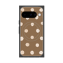 プレミアムスクエアケース with Pixelsnap［ 水彩ドット・レトロカラー - Brown ］