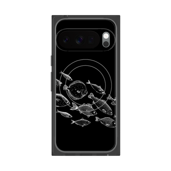 プレミアムスクエアケース with Pixelsnap［ Coexist No.2 - Black ］
