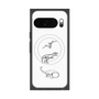 プレミアムスクエアケース with Pixelsnap［ Dinosaurs No.1 - White ］