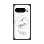 プレミアムスクエアケース with Pixelsnap［ Dinosaurs No.1 - White ］