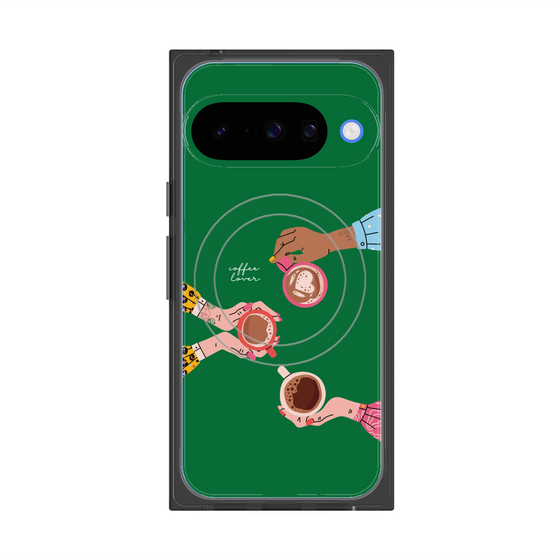 プレミアムスクエアケース with Pixelsnap［ Teatime - Green ］
