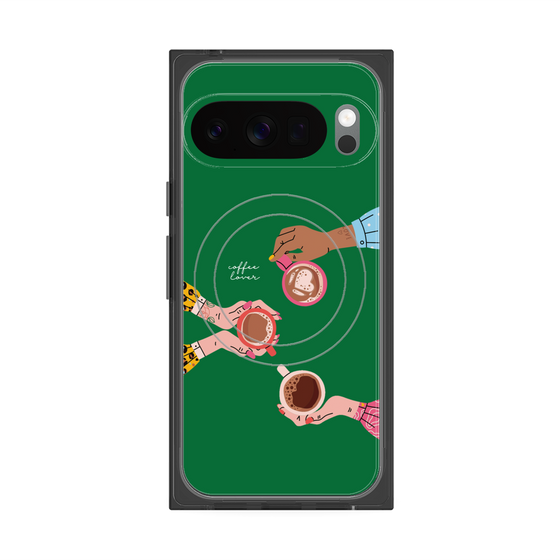 プレミアムスクエアケース with Pixelsnap［ Teatime - Green ］