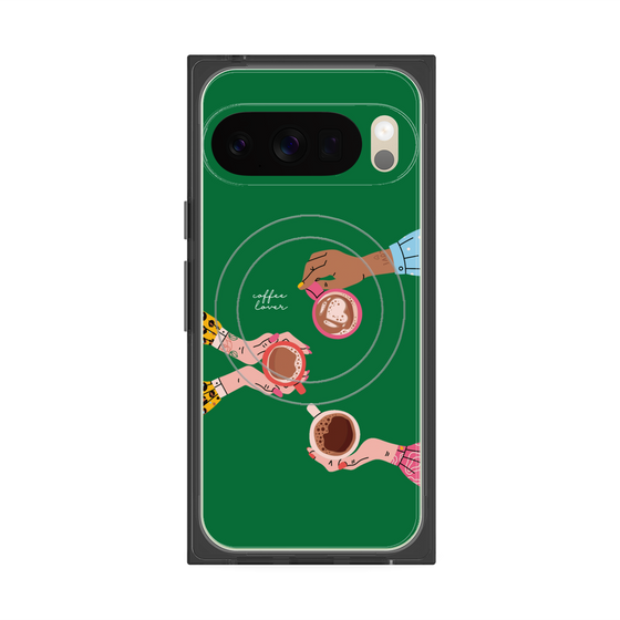 プレミアムスクエアケース with Pixelsnap［ Teatime - Green ］