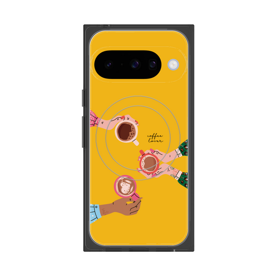 プレミアムスクエアケース with Pixelsnap［ Teatime - Yellow ］