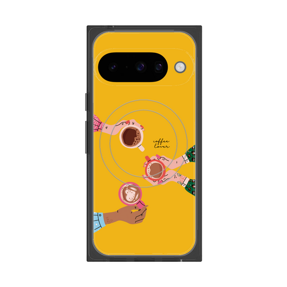 プレミアムスクエアケース with Pixelsnap［ Teatime - Yellow ］