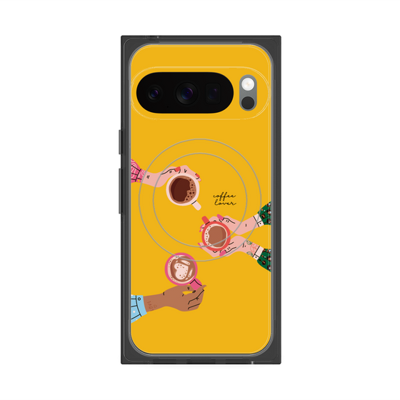 プレミアムスクエアケース with Pixelsnap［ Teatime - Yellow ］