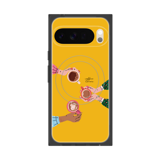 プレミアムスクエアケース with Pixelsnap［ Teatime - Yellow ］