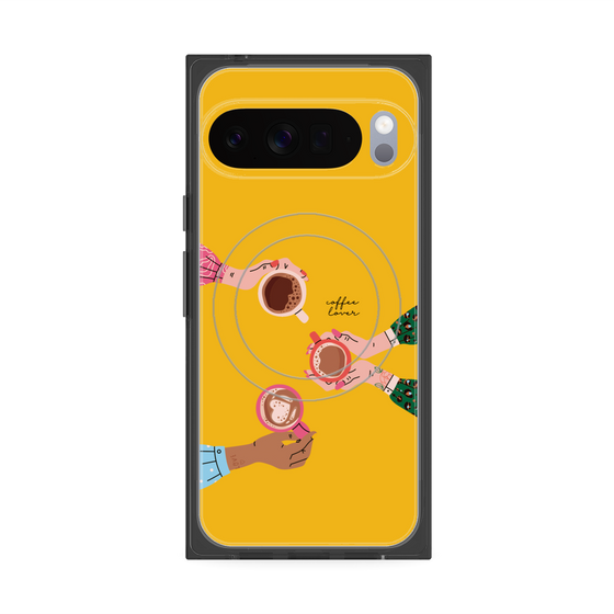 プレミアムスクエアケース with Pixelsnap［ Teatime - Yellow ］