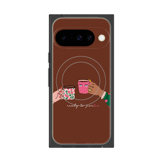 プレミアムスクエアケース with Pixelsnap［ Teatime - Brown ］