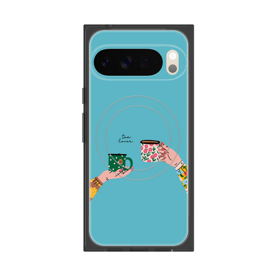 プレミアムスクエアケース with Pixelsnap［ Teatime - Blue ］