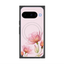 プレミアムスクエアケース with Pixelsnap［ Natural Flower - Pink ］