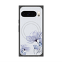 プレミアムスクエアケース with Pixelsnap［ Natural Flower - blue ］