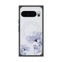 プレミアムスクエアケース with Pixelsnap［ Natural Flower - blue ］