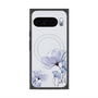 プレミアムスクエアケース with Pixelsnap［ Natural Flower - blue ］