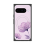 プレミアムスクエアケース with Pixelsnap［ Natural Flower - Purple ］