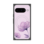 プレミアムスクエアケース with Pixelsnap［ Natural Flower - Purple ］