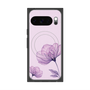 プレミアムスクエアケース with Pixelsnap［ Natural Flower - Purple ］