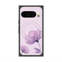 プレミアムスクエアケース with Pixelsnap［ Natural Flower - Purple ］