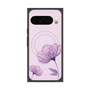 プレミアムスクエアケース with Pixelsnap［ Natural Flower - Purple ］
